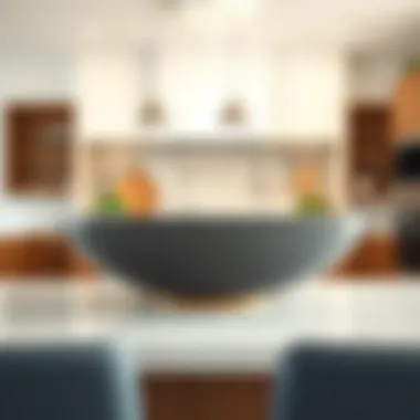 Aesthetic Influence of Large Kitchen Bowls in Design Stylish kitchen design featuring large kitchen bowl as centerpiece