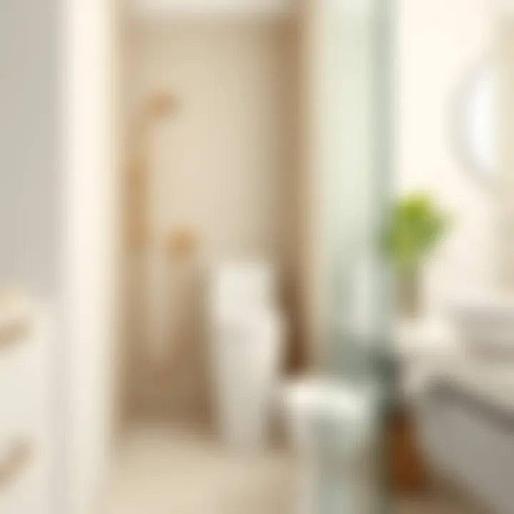 Modern Elegance: A Toiletry Holder in Action Elegant shower toiletry holder in modern bathroom setting