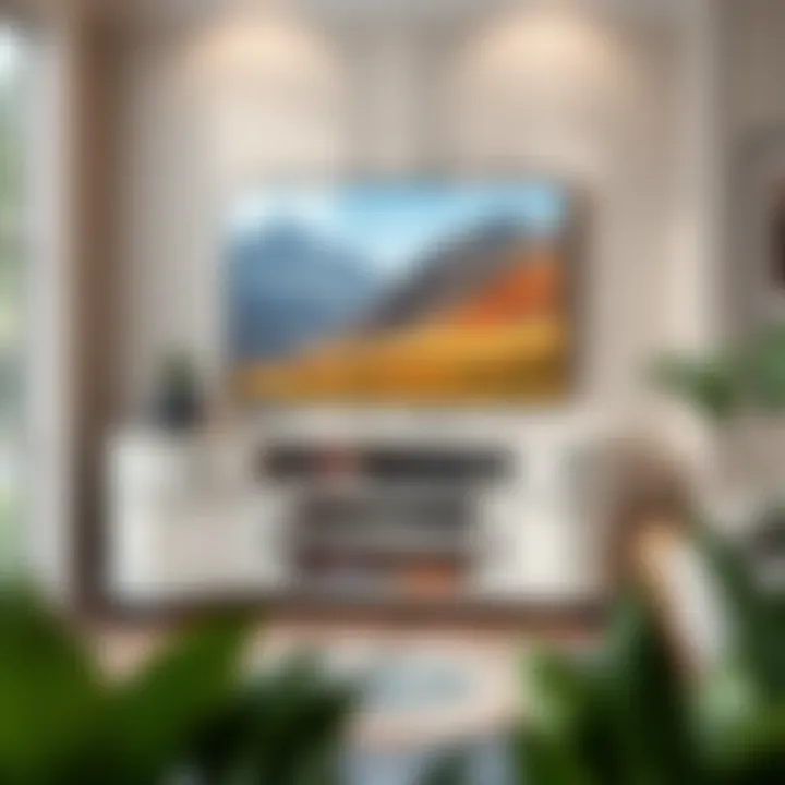 Functional Corner TV Stand Functional corner TV stand designed to optimize space for a 65-inch TV in a cozy nook