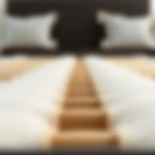 Detailed view of box spring slats and their arrangement