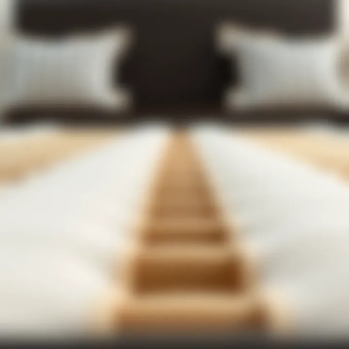 Detailed view of box spring slats and their arrangement