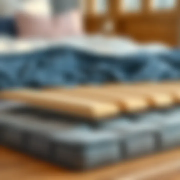 Variety of materials used in box spring slats