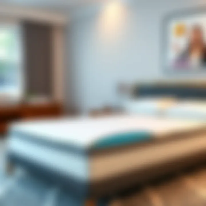 Illustration of the ergonomic design of a Tempurpedic mattress topper enhancing spinal alignment