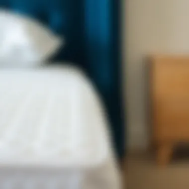 Close-up of Tempurpedic mattress topper material showcasing its unique texture and density