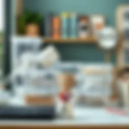 Organized workspace showcasing clear plastic containers