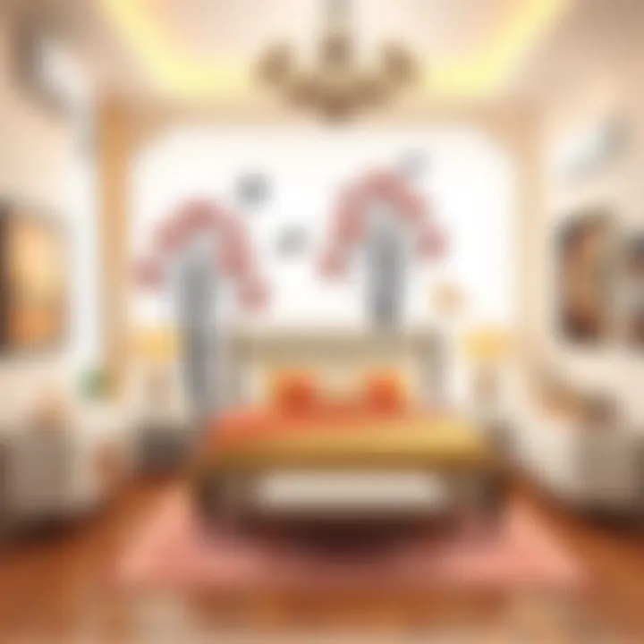 Chic Bedroom Adorned with Stylish Wall Decals Chic bedroom with stylish wall decals