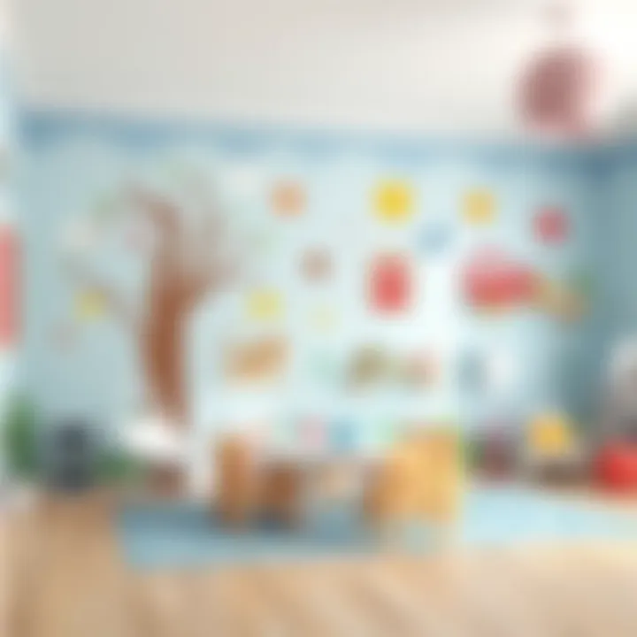 Creative Playroom Featuring Unique Wall Stickers Creative playroom wall stickers for children