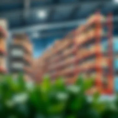 Innovative shelving designs in a commercial setting