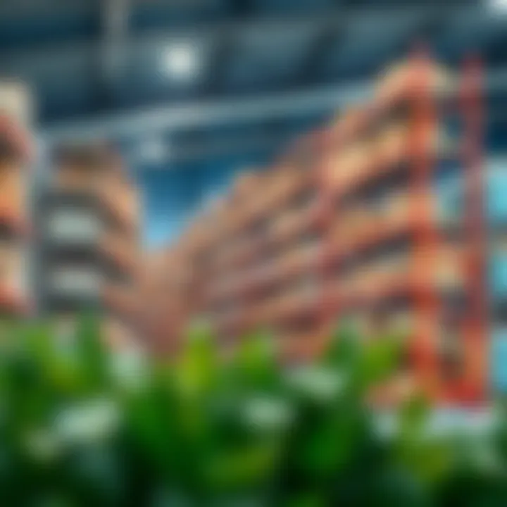 Innovative shelving designs in a commercial setting