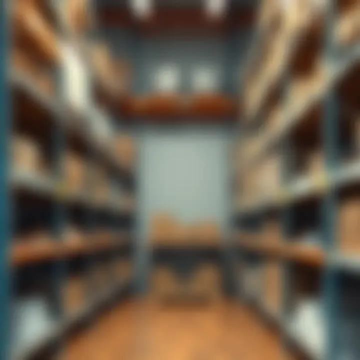 Organized storage space utilizing shelving