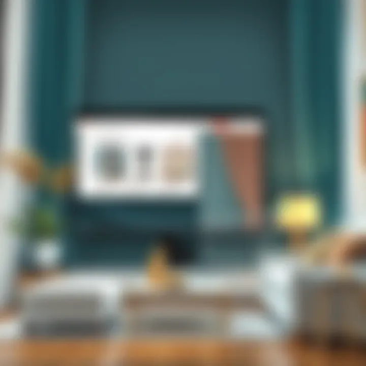 An online shopping interface showing curtain options