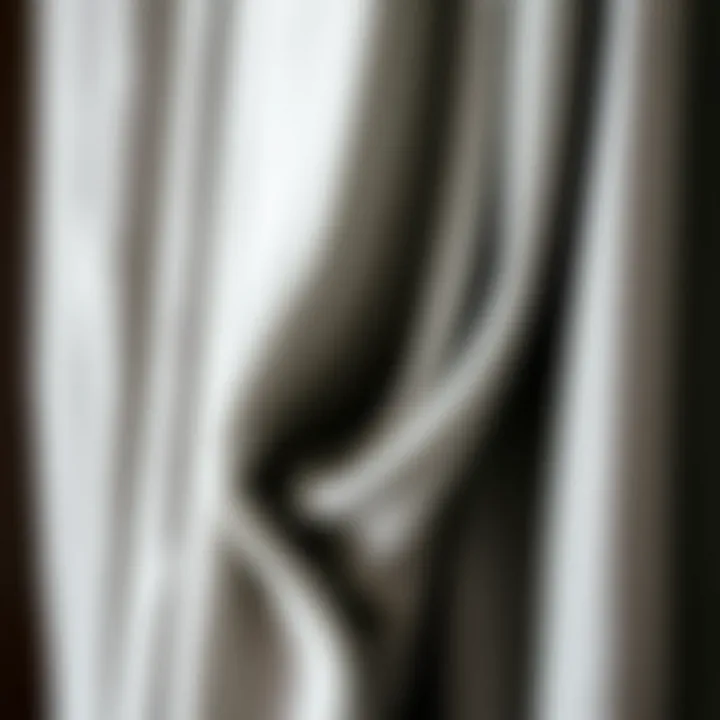 Close-up view of fabric texture used in blackout curtains