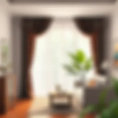 Stylish room showcasing the aesthetic appeal of blackout curtains